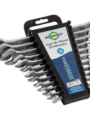 Kit de chave combinada com 12 peças de 6 a 22 mm Brasfort