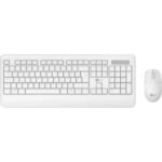 Kit teclado e mouse sem fio lecoo KW202 branco