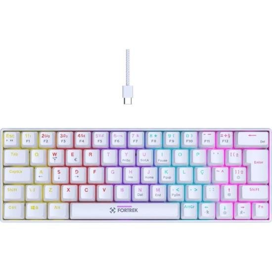 Teclado gamer mecânico fortrek gravity 65 compact switch outemu red W