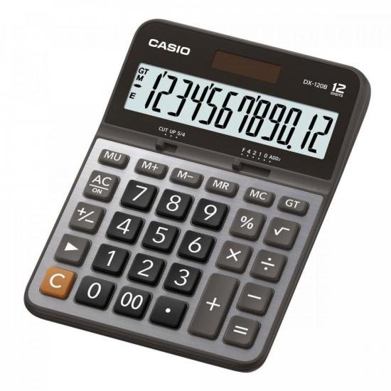 Calculadora de mesa casio DX-120B 12 dígitos prata