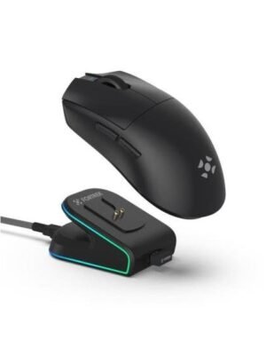 Mouse wireless com dock de carregamento magnético Fortrek Loyal preto