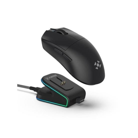 Mouse wireless com dock de carregamento magnético Fortrek Loyal preto