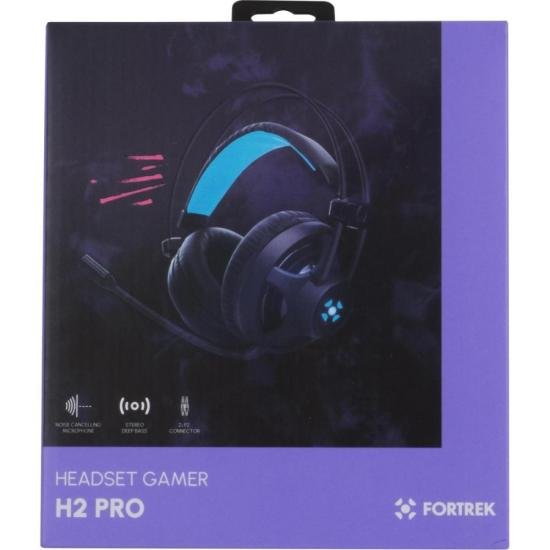 Headset gamer fortrek H2 P2 + USB preto
