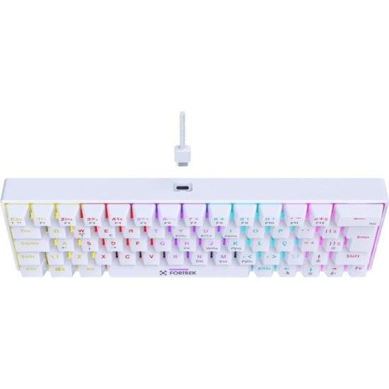 Teclado gamer mecânico fortrek gravity 65 compact switch outemu red W