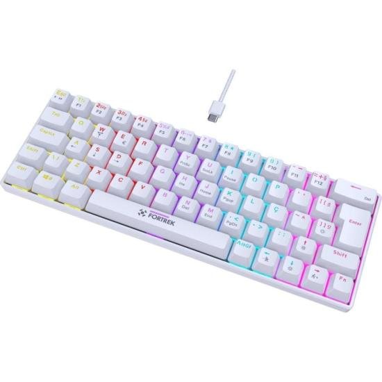 Teclado gamer mecânico fortrek gravity 65 compact switch outemu red W