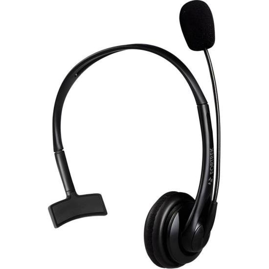 Headset office fortrek FK 731A USB preto
