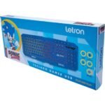 Teclado gamer letron sonic USB com LED azul