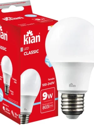 Lâmpada LED Kian A60 9W Bivolt E27 6500K Branca Fria