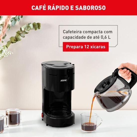 Cafeteira elétrica arno classic preta 127 V