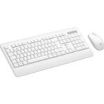 Kit teclado e mouse sem fio lecoo KW202 branco