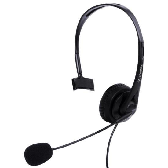 Headset office fortrek FK 731A USB preto