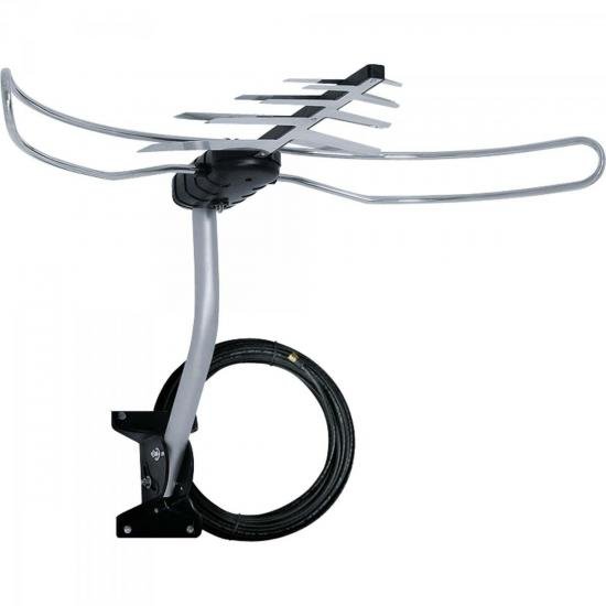 Antena externa TV 4 em 1 VHF/UHF/FM/HDTV DTV-3000 aquário