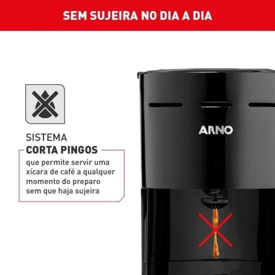 Cafeteira elétrica arno classic preta 127 V