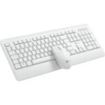 Kit teclado e mouse sem fio lecoo KW202 branco