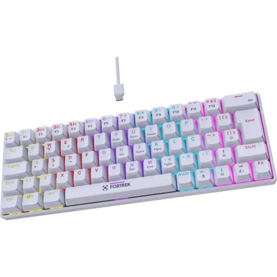 Teclado gamer mecânico fortrek gravity 65 compact switch outemu red W