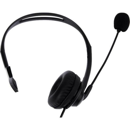 Headset office fortrek FK 731A USB preto