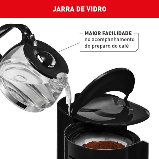 Cafeteira elétrica arno classic preta 127 V
