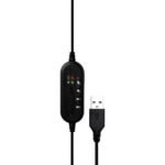 Headset office fortrek FK 731A USB preto