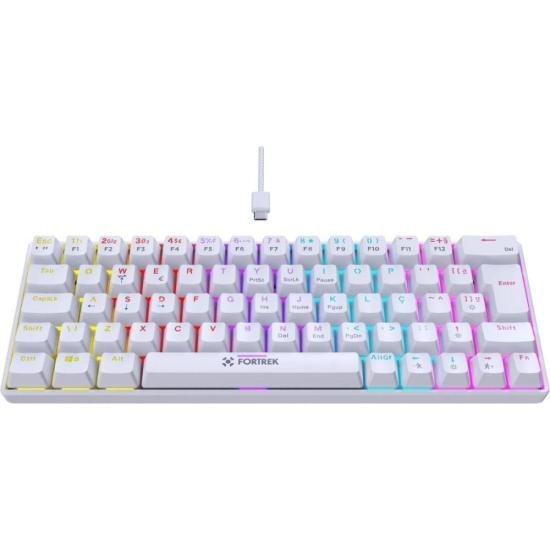 Teclado gamer mecânico fortrek gravity 65 compact switch outemu red W