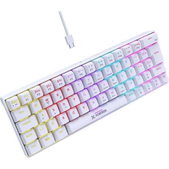 Teclado gamer mecânico fortrek gravity 65 compact switch outemu red W
