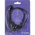 Headset office fortrek FK 731A USB preto