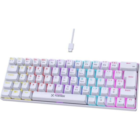 Teclado gamer mecânico fortrek gravity 65 compact switch outemu red W