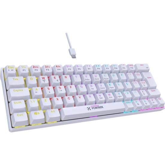 Teclado gamer mecânico fortrek gravity 65 compact switch outemu red W