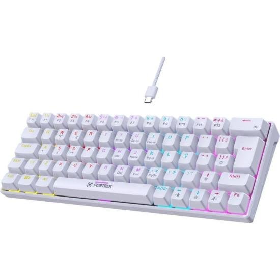 Teclado gamer mecânico fortrek gravity 65 compact switch outemu red W