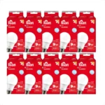 Kit 10 Lâmpadas LED Kian E27 9W Bulbo Branco Frio 6500k