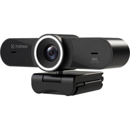 Webcam Vision 40 Fortrek 4K Ultra HD Com Ring Light Para Videochamadas