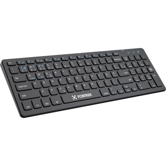 Teclado Sem Fio Office Fortrek KB11 Full Bluetooth Preto
