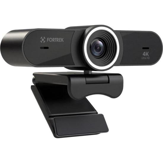 Webcam Vision 40 Fortrek 4K Ultra HD Com Ring Light Para Videochamadas