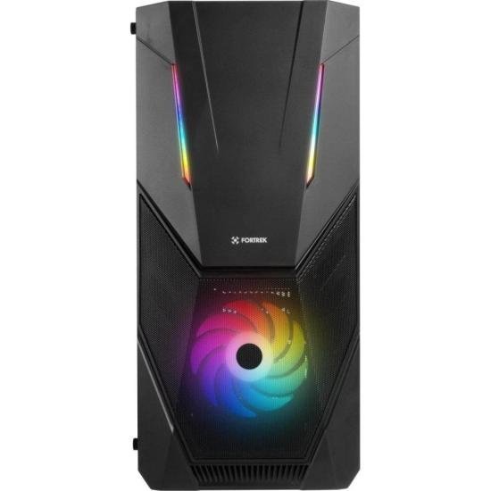 Gabinete Gamer Fortrek Mid Tower Black Hawk RGB Preto