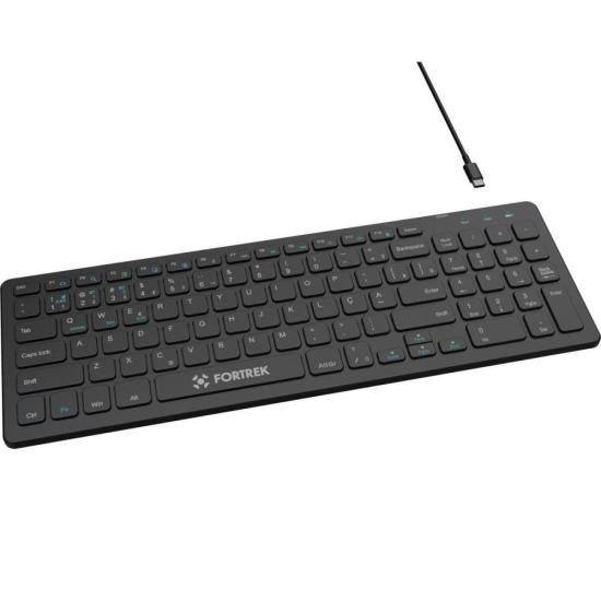 Teclado Sem Fio Office Fortrek KB11 Full Bluetooth Preto