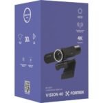 Webcam Vision 40 Fortrek 4K Ultra HD Com Ring Light Para Videochamadas
