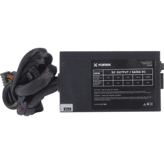 Fonte Gamer ATX Fortrek Black Hawk 500W 80 Plus Bronze PFC Ativo