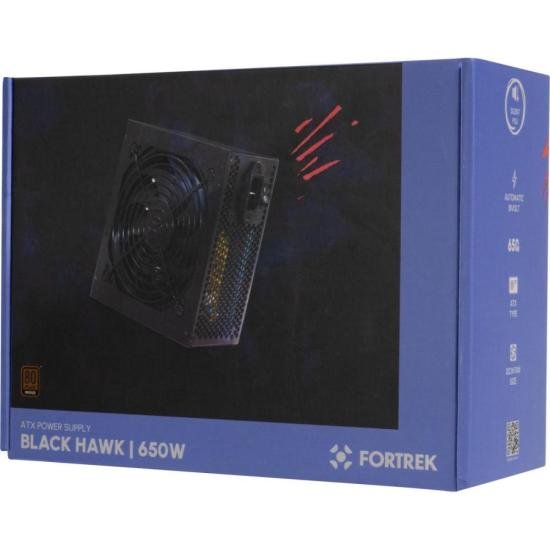 Fonte Gamer ATX Fortrek Black Hawk 650W 80 Plus Bronze PFC Ativo